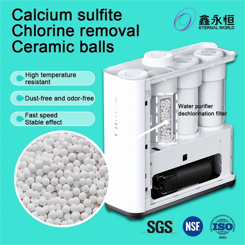 Boules de déchloration au sulfate de calcium