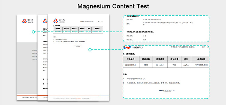 Magnesium ion ball test certification Magnesium ion ball test certification