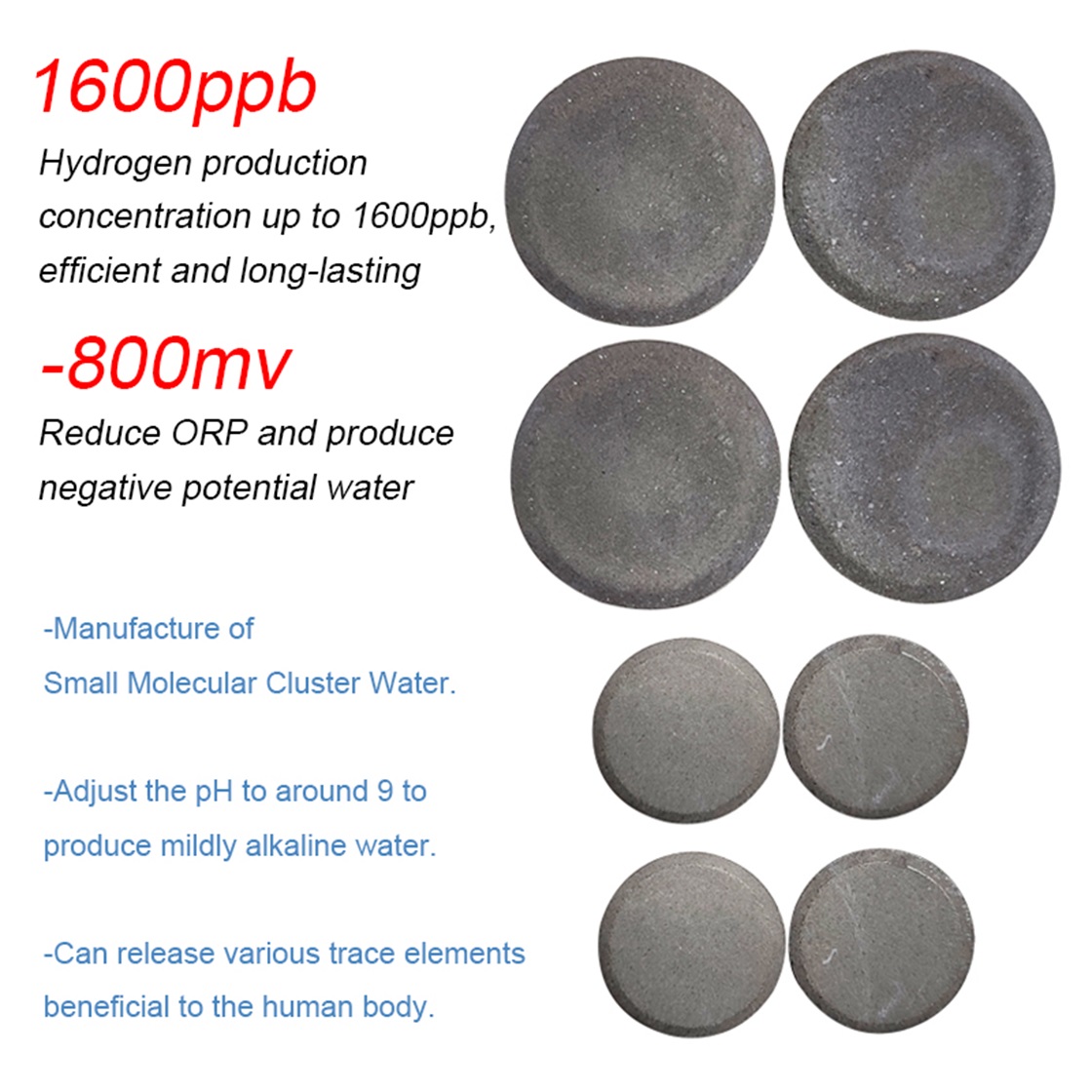 hydrogen tablet for drinking water