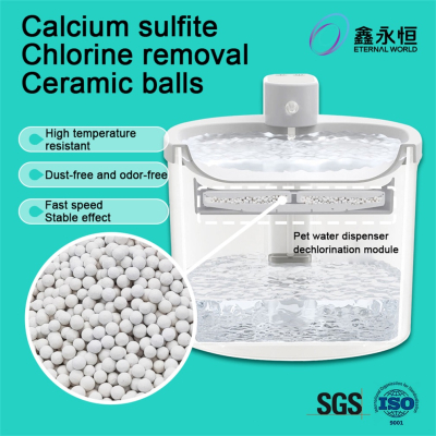boules en céramique de déchloration de sulfite de calcium