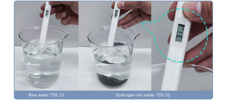 Hydrogen ion water TDS value test